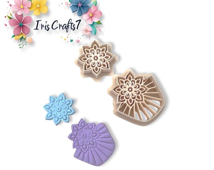 Boho Mandala 2 Polymer Clay Cutter for Handmade Earrings Jewelry