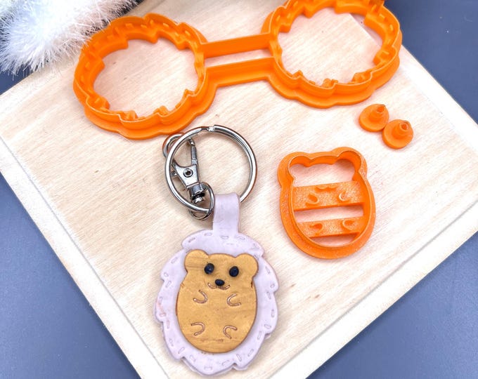 Clay Cutters Stitch Keychain Hedgehog_ Polymer Clay Craft Tools