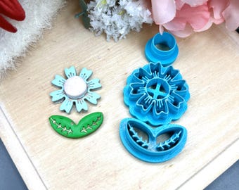 Polymer Clay Cutter Flower 35 – Floral Earring Making Tool, Jewelry Craft Supply