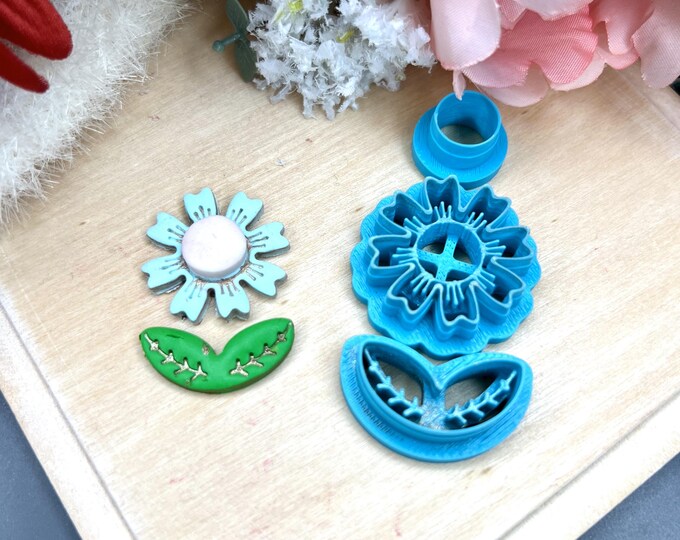 Flower 35 Polymer Clay Cutter - Ceramic Tools - Earring Making