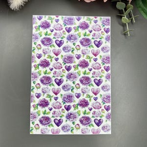 Peonie e cuori 1 carta transfer_ Strumenti per argilla_ Realizzazione orecchini_ Carta transfer magica_ Carta idrosolubile