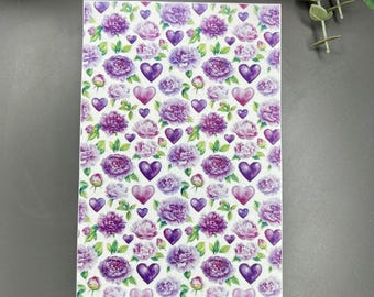 Peonies and Hearts 1 image transfer paper_ Clay tools_ Earring making_ Magic transfer paper_ Water soluble paper