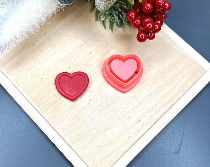 Valentine's Heart Frame 1 Polymer Clay Cutter - Handmade Earring - Jewellery Making