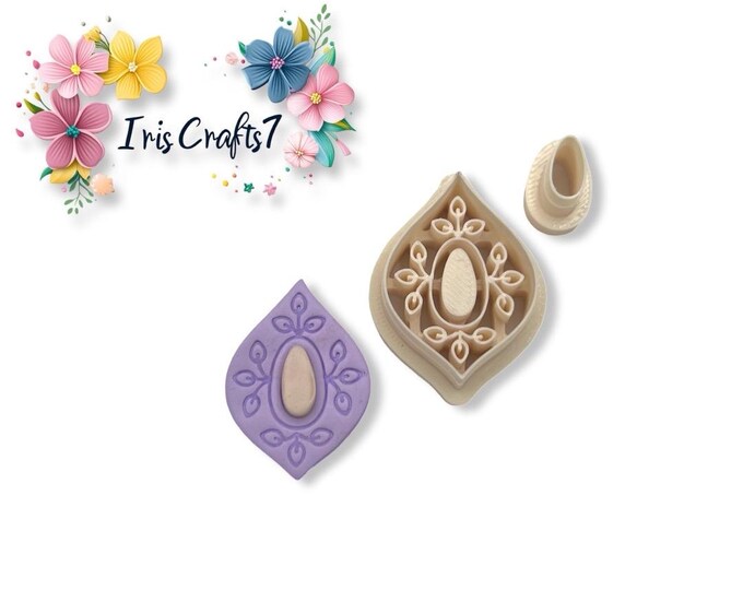 Organic Modern 1 Polymer Clay Cutter - Ceramic Tools - Earrings Making