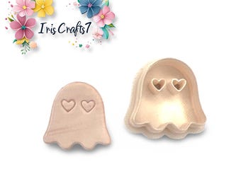 Kawaii Ghost Polymer Clay Cutters – Cute Halloween Earring Tools – Spooky Cookie Cutters – DIY Jewelry Making Supplies