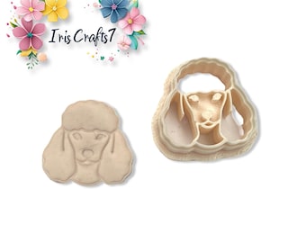Poodle Head Polymer Clay Cutter, Dog Earring Mold, Pet Lover Jewelry Making