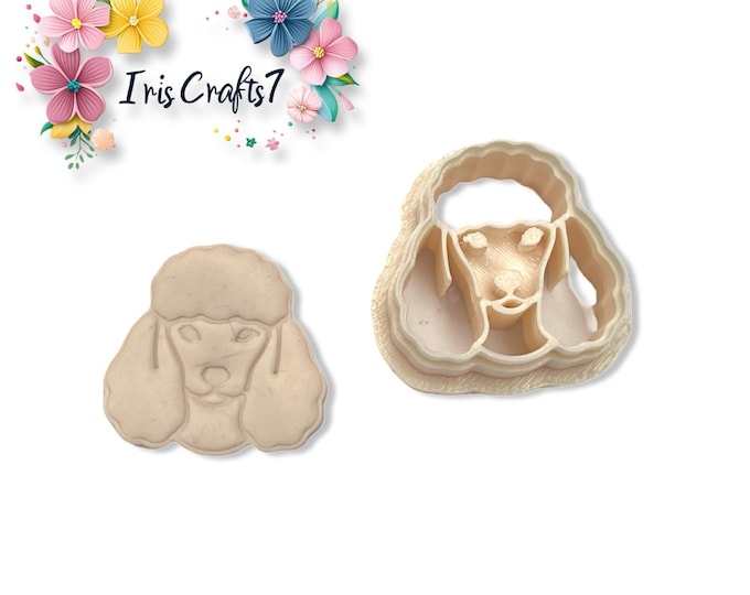Clay Cutters Poodle Head – Dog Silhouette Polymer Clay Cutter for Pet Lovers Earrings, Jewellery Making & DIY Craft Tools