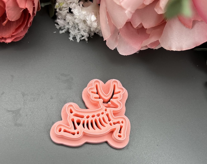 Deer Skeleton Polymer Clay Cutter - Ideal for DIY Jewelry & Crafts