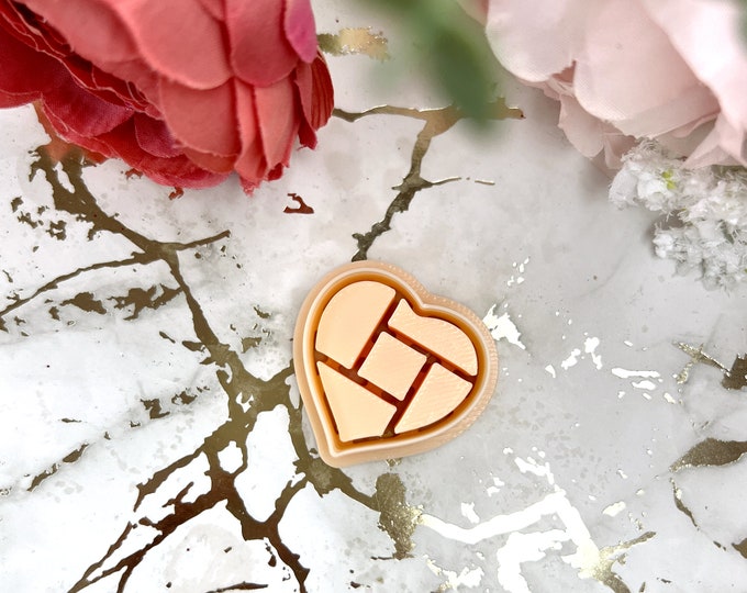 Clay cutter Heart Shelf| Valentine earrings| Polymer clay cutters| Clay tools