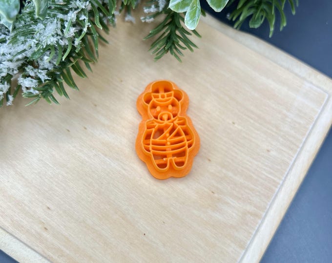 Bear Nutcracker Polymer Clay Cutter - Christmas Earrings - Handmade Jewellery - Cookie Cutters