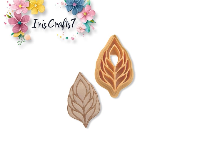 Leaf 9 Polymer Clay Cutter – Fall Earring Making Tool – Leaf Shape Clay Cutter for DIY Jewellery & Crafts