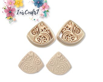 Lotus Flower Polymer Clay Cutters: Earring & Jewelry Making