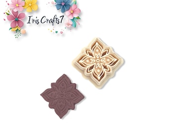 Flower Tile Polymer Clay Cutter | Floral Earring Shape | Craft Tool