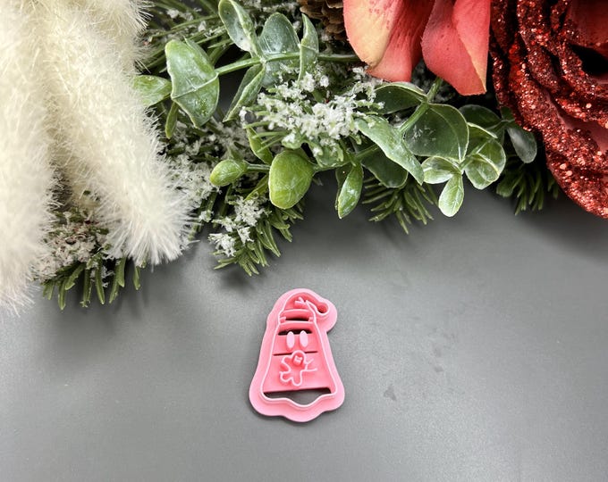 Ghost with Gingerbread Polymer Clay Cutter - Christmas Earrings - Handmade Jewellery