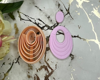 Polymer Clay Cutters – Circle Combo F Shape – Earring Making Tools – Geometric Jewelry Supplies – Handmade Craft Accessories