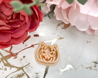 Cat pumpkin 2 clay cutters| Polymer clay cutters| Halloween cutters| Ceramic tools