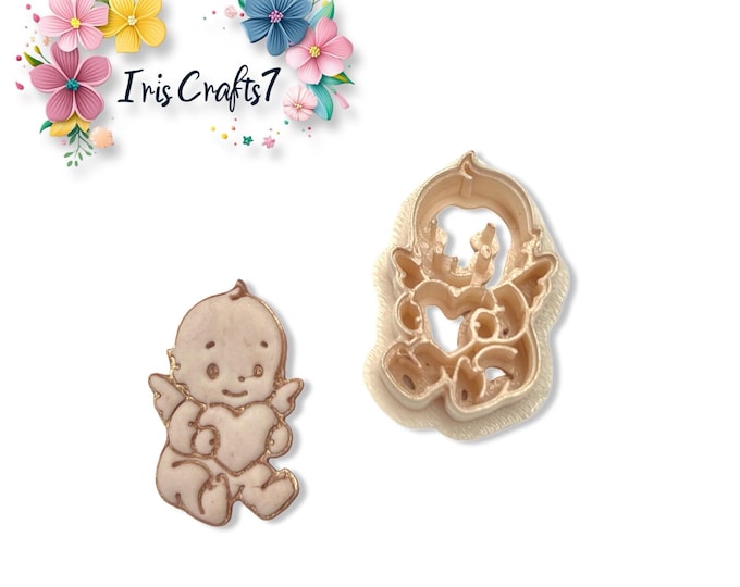 Baby with Heart Polymer Clay Cutter for Handmade Earring Making, Jewellery & Craft Tools