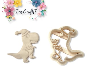 Christmas Dino Polymer Clay Cutter for Handmade Earrings & Jewellery, Craft Tools