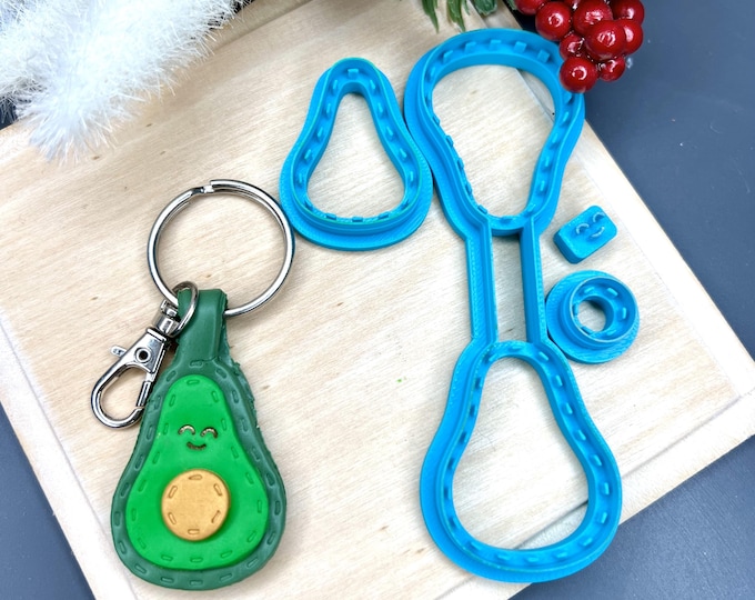 Clay Cutters Stitch Keychain Avocado_ Polymer Clay Craft Tools
