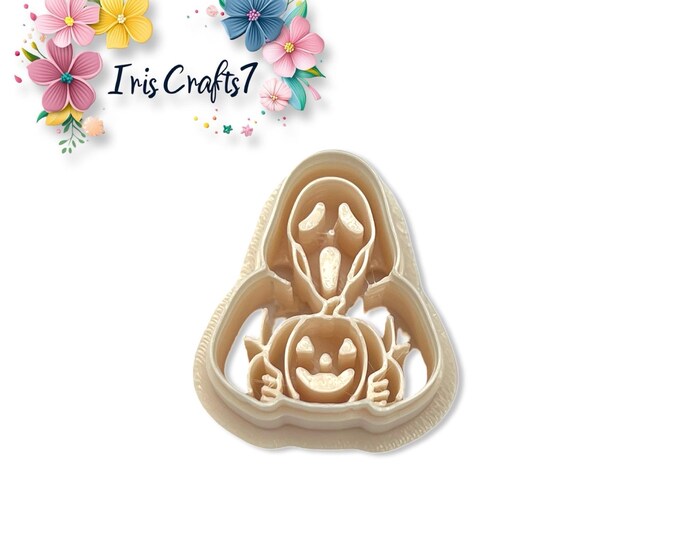 Scream with Pumpkin Cutter For Polymer Clay Earrings and Jewellery