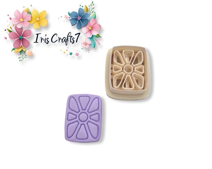 Abstract Flower Stamp 1 Polymer Clay Cutter - Earrings Making - Ceramic Tools