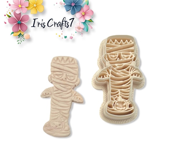Pumpkin Mummy Polymer Clay Cutter – Halloween Earring Tool – Cute Spooky Clay Cutter for DIY Jewellery Crafting