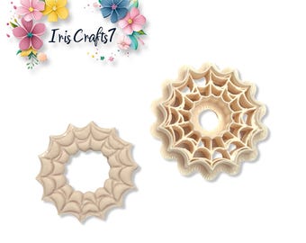 Spiderweb 5 Polymer Clay Cutter – Halloween Earring Making Tool, Spooky Web Clay Cutter for DIY Jewellery Crafts