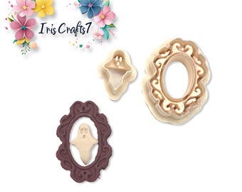Gothic Ghost Frame Polymer Clay Cutter for Spooky Halloween Earring Making, Jewellery Tool