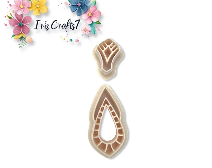 Tear Raffia Polymer Clay Cutter Set for Handmade Earring Making, Jewellery Tools