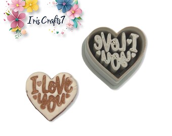 I Love You Heart Polymer Clay Cutter Valentine Earrings Tool