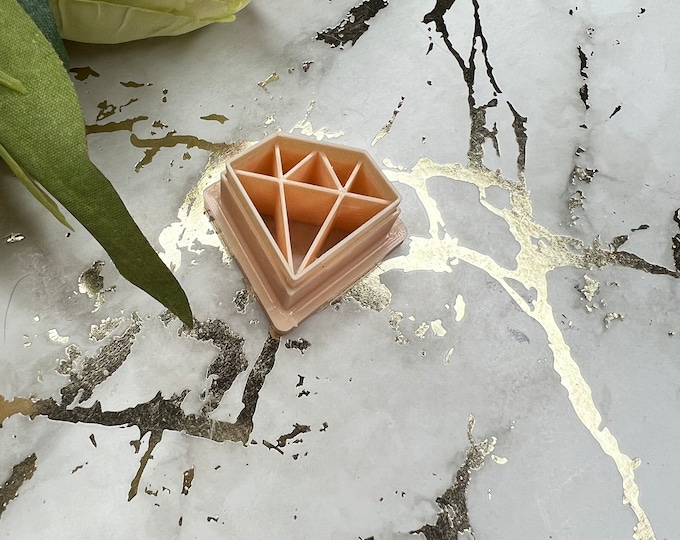 Valentine diamond polymer clay cutter
