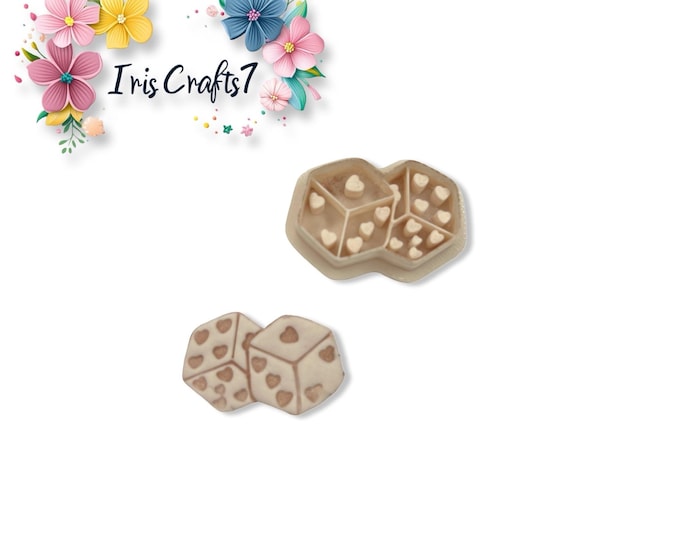 Valentine Double Dice Polymer Clay Cutter Earrings Tool