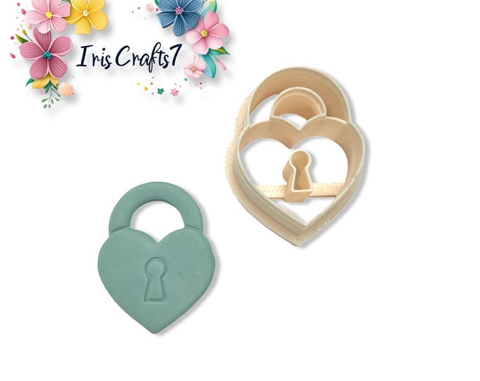 Heart Lock Polymer Clay Cutter for Earrings Jewelry Tool