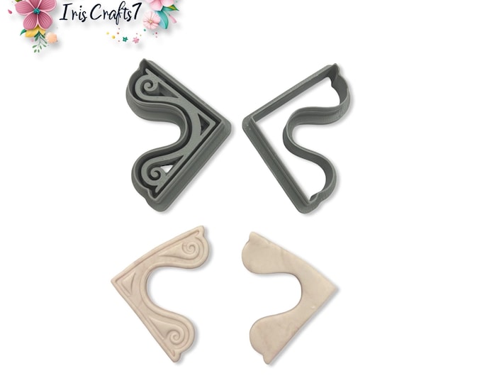Ornamental Corner Bookmark No 4 Polymer Clay Cutter Tool