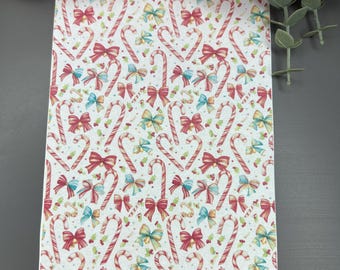 Christmas Transfer Paper for Polymer Clay Earring Making, Festive Craft Supplies