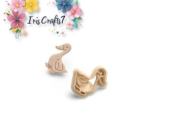 Duck Polymer Clay Cutter, 3D Printed Craft Tool for Jewelry, Handmade Earring Mold