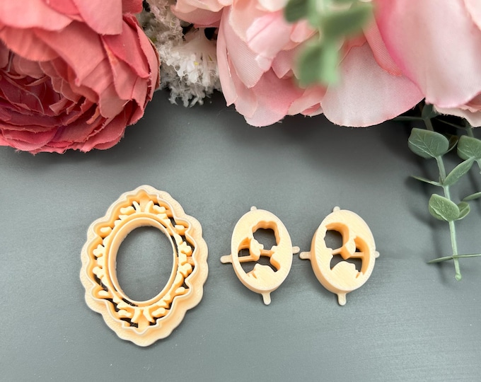 Gothic Frame Couple 2 Polymer Clay Cutters Set_ Halloween Earrings_ Handmade Jewellery