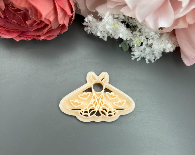 Moth with Bats Polymer Clay Cutters_ Handmade earrings_ Halloween Jewellery