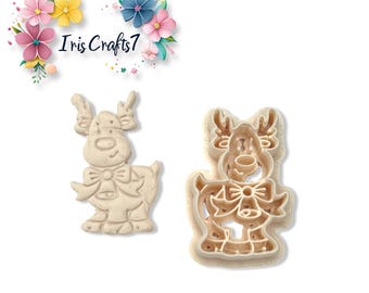 Cartoon Reindeer Polymer Clay Cutter