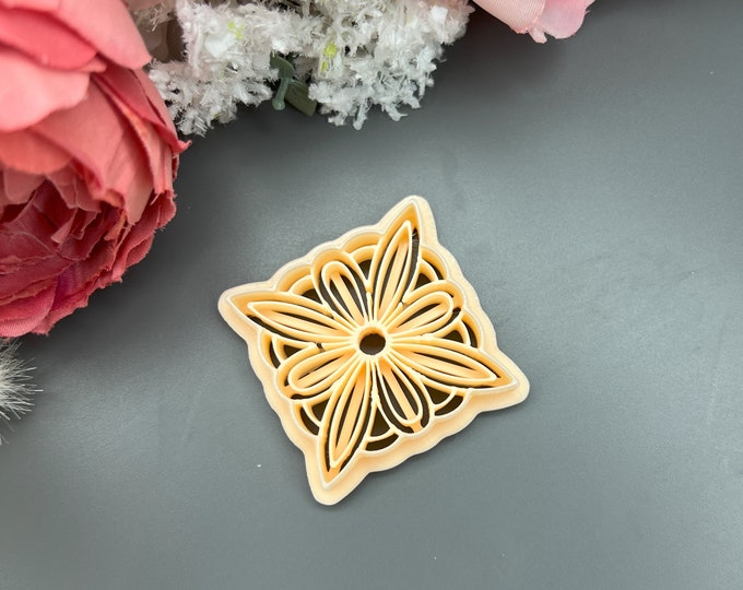 Boho Flower 22  Polymer Clay Cutter_ Ceramic Tools_ Floral Earrings_ Handmade Jewellery_ Clay Cutters