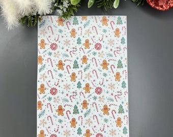 Christmas No.5 Image Transfer Paper for Polymer Clay, Gingerbread, Water Soluble Sheet