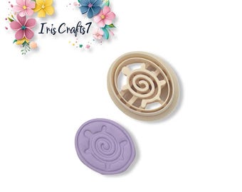 Turtle Ornament Stamp Polymer Clay Cutter - Clay Tools - Handmade Earrings