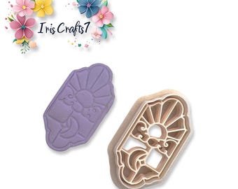 Boho Sun and Moon Polymer Clay Cutter: 3D Printed tool for Earring Making