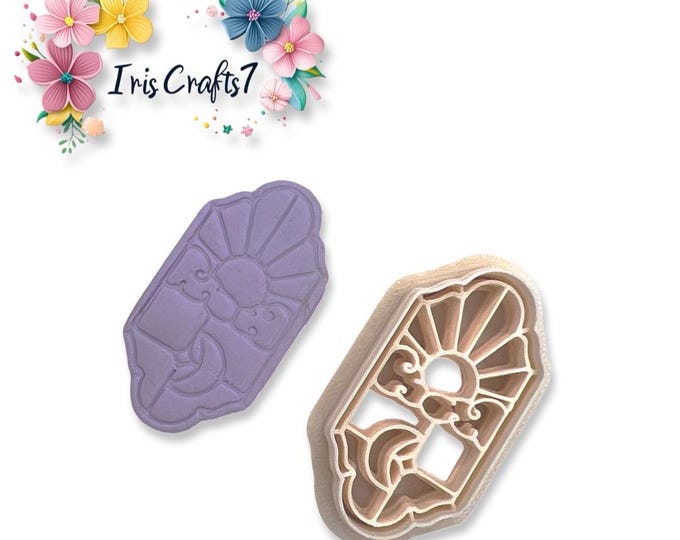 Boho Sun and Moon Polymer Clay Cutter - Earring Making