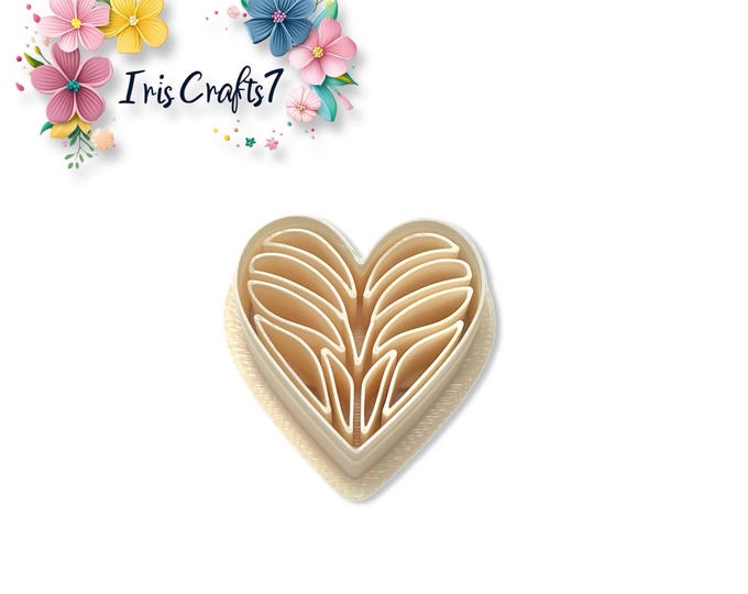 Modern Abstract Heart Cutter – Stylish Earring Shape for Polymer Clay