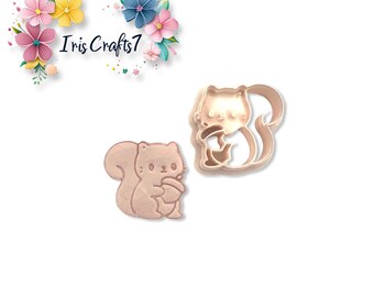 Squirrel Polymer Clay Cutter, Fall Earring Jewelry Making Tool, Woodland Animal DIY Crafts