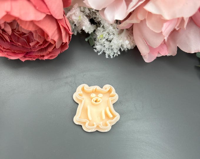 Cow Ghost Clay Cutter_ Earring Making_ Polymer clay cutters_ Ceramic Tools_ Handmade Jewellery