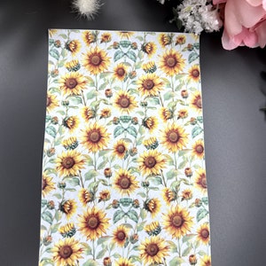 Carta transfer Girasole 2/ Strumenti per argilla/ Carta transfer magica/ Carta idrosolubile