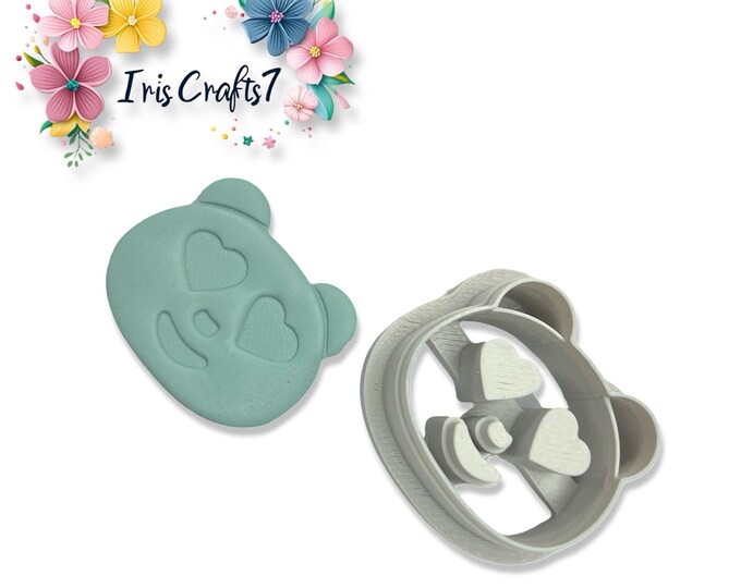 Panda Valentine Polymer Clay Cutter for Earrings Jewelry Tool