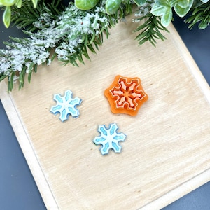 Schneeflocke 19 Polymer Clay Ausstechformen - Handgefertigte Ohrringe - Keramik Werkzeug - Weihnachtsschmuck